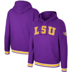 Men's Colosseum Purple LSU Tigers Varsity Arch Pullover Hoodie