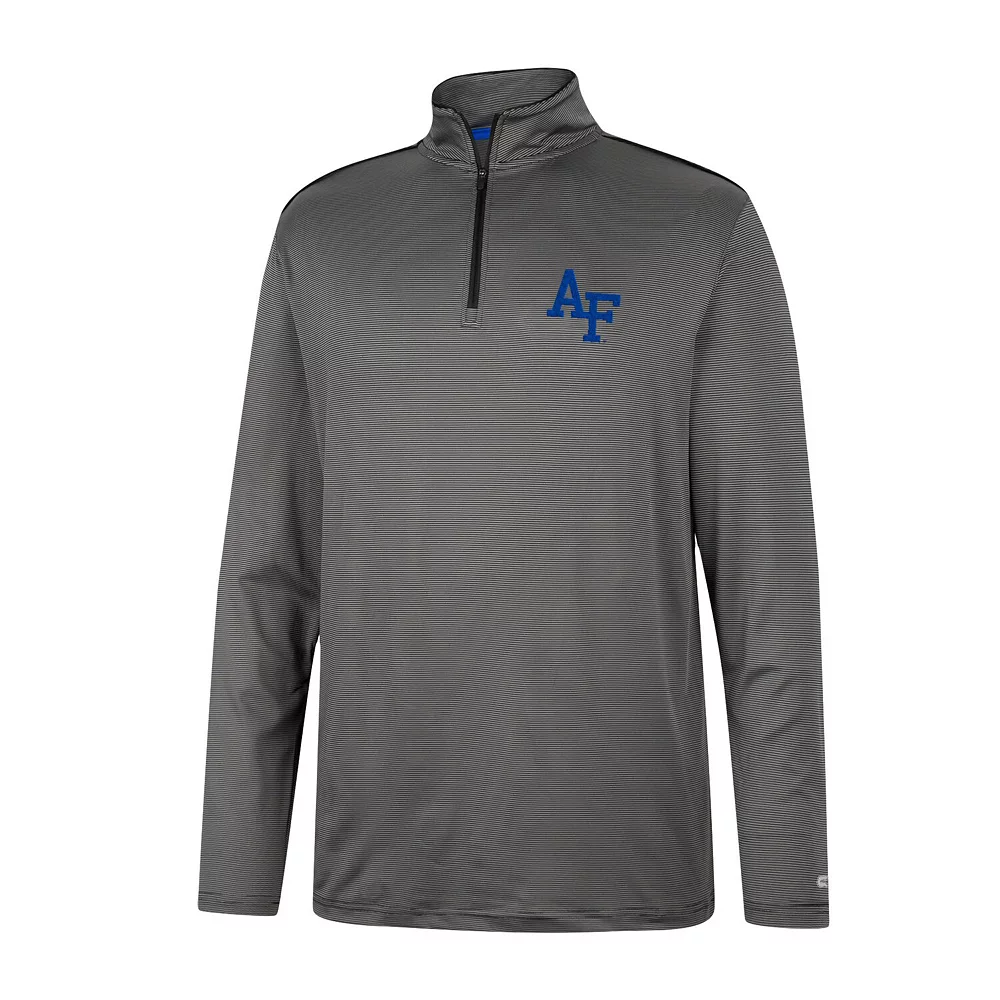 Men's Colosseum Charcoal Air Force Falcons Logo Quarter-Zip Windshirt - Image 3