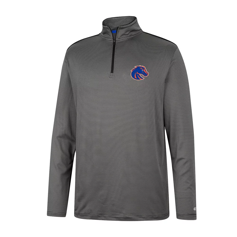 Men's Colosseum Charcoal Boise State Broncos Logo Quarter-Zip Windshirt - Image 3