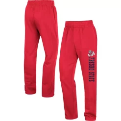 Men's Colosseum Red Fresno State Bulldogs Wordmark Pants