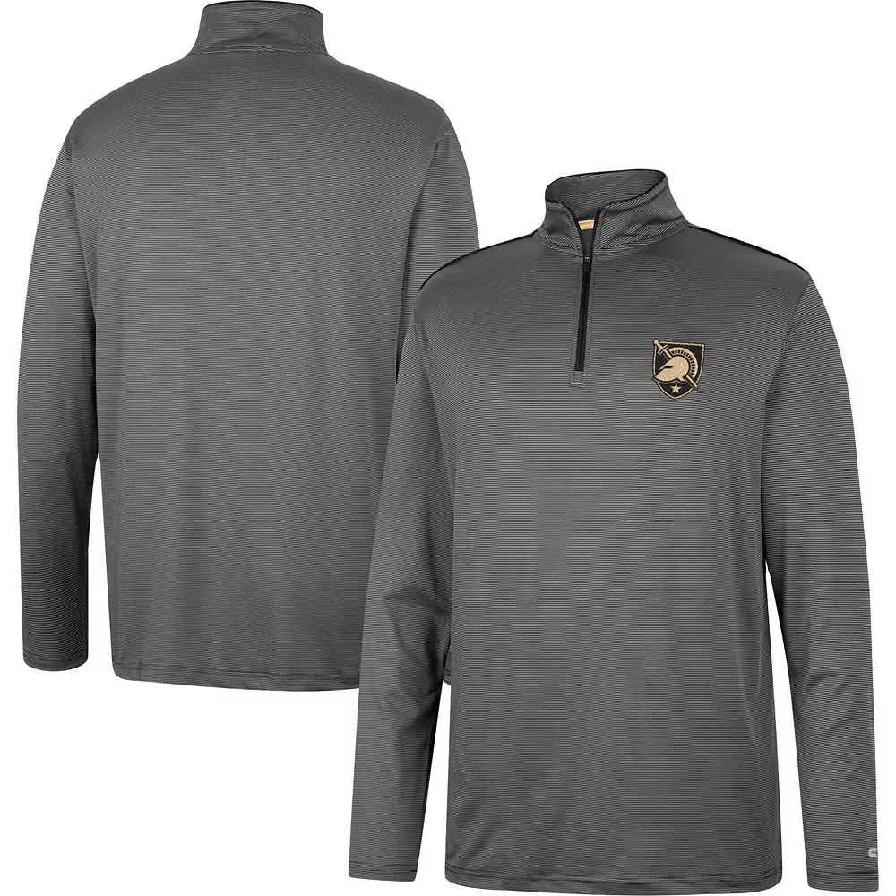 Men's Colosseum Charcoal Army Black Knights Logo Quarter-Zip Windshirt - Image 2