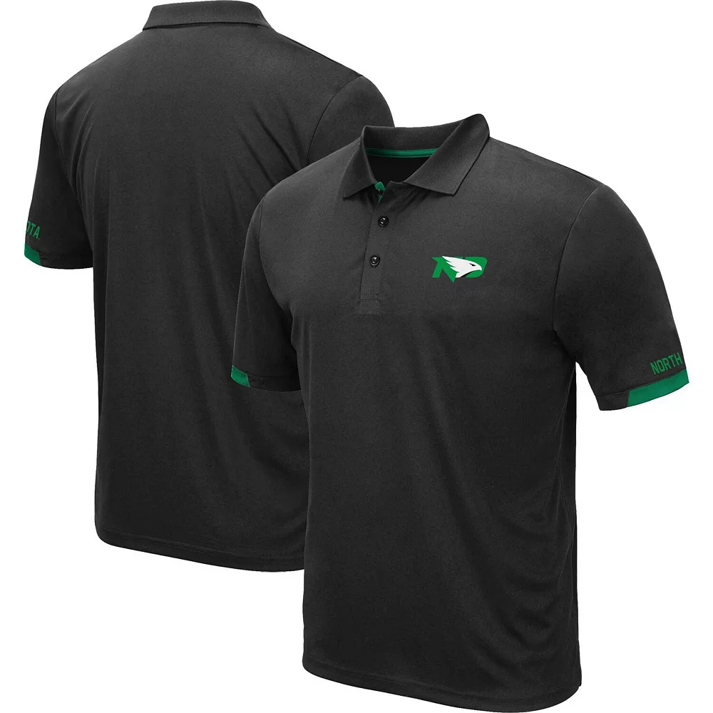 Men's Colosseum Black North Dakota Santry Polo - Image 2