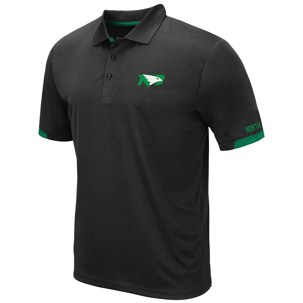 Men's Colosseum Black North Dakota Santry Polo - Image 3