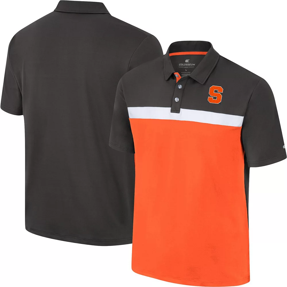 Men's Colosseum Charcoal Syracuse Orange Two Yutes Polo