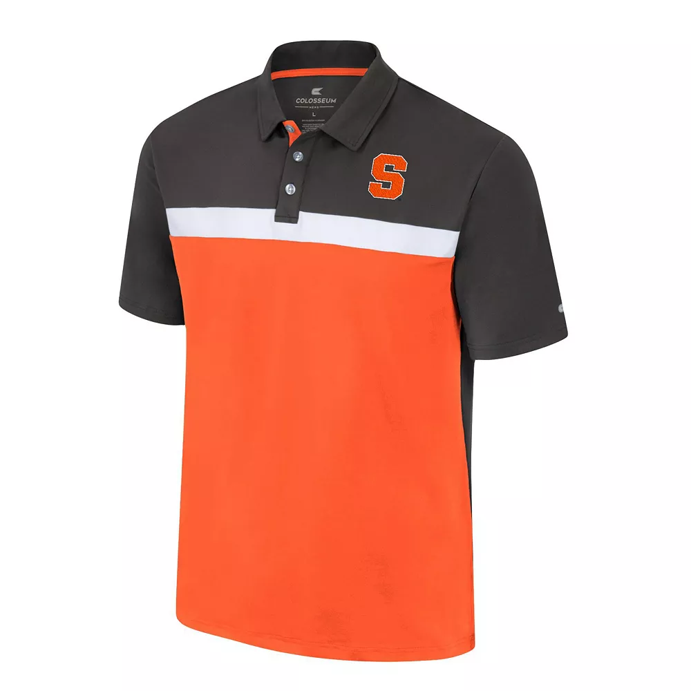 Men's Colosseum Charcoal Syracuse Orange Two Yutes Polo - Image 3