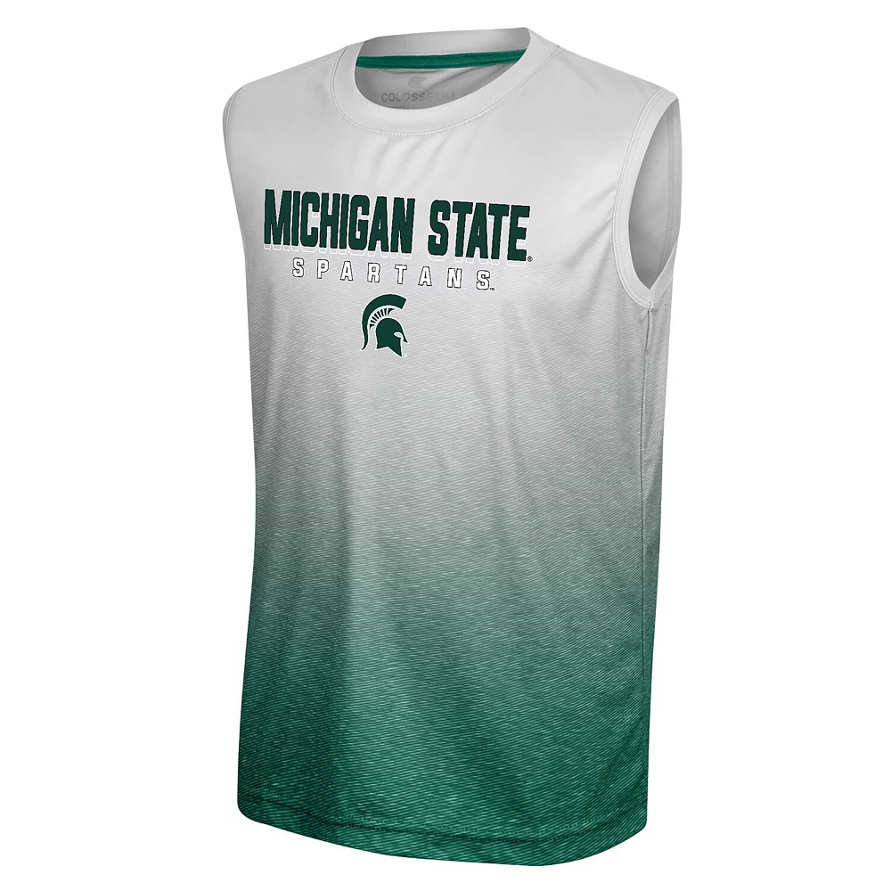 Youth Colosseum White/Green Michigan State Spartans Max Tank Top - Image 3