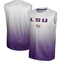 Youth Colosseum White/Purple LSU Tigers Max Tank Top