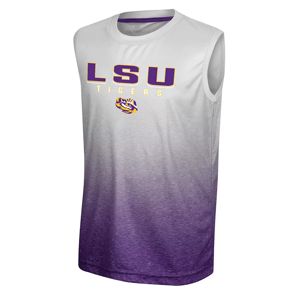 Youth Colosseum White/Purple LSU Tigers Max Tank Top - Image 3