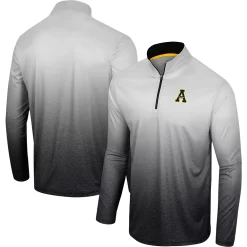Men's Colosseum White/Black Appalachian State Mountaineers Laws Of Physics Quarter-Zip Windshirt