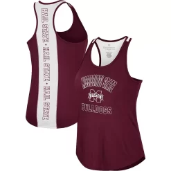 Women's Colosseum Maroon Mississippi State Bulldogs 10 Days Racerback Scoop Neck Tank Top
