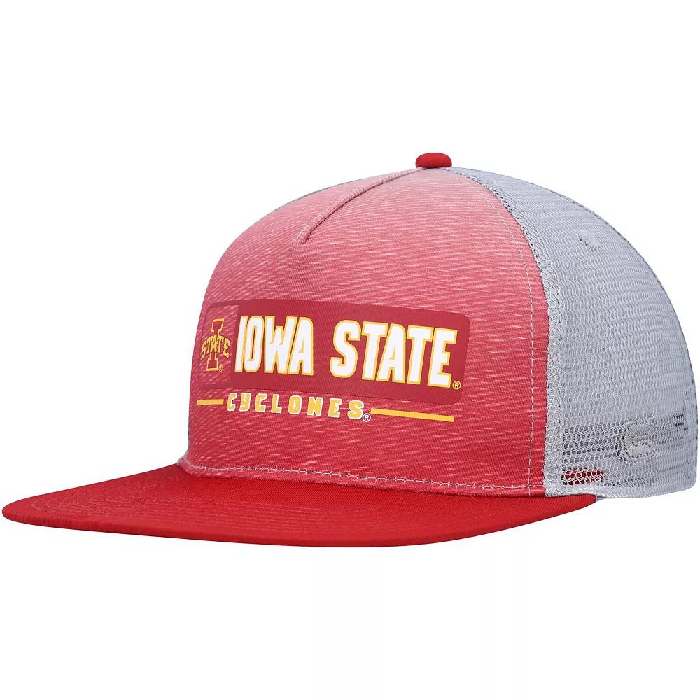 Men's Colosseum Cardinal/Gray Iowa State Cyclones Snapback Hat - Image 2