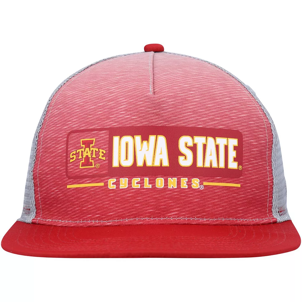 Men's Colosseum Cardinal/Gray Iowa State Cyclones Snapback Hat - Image 3