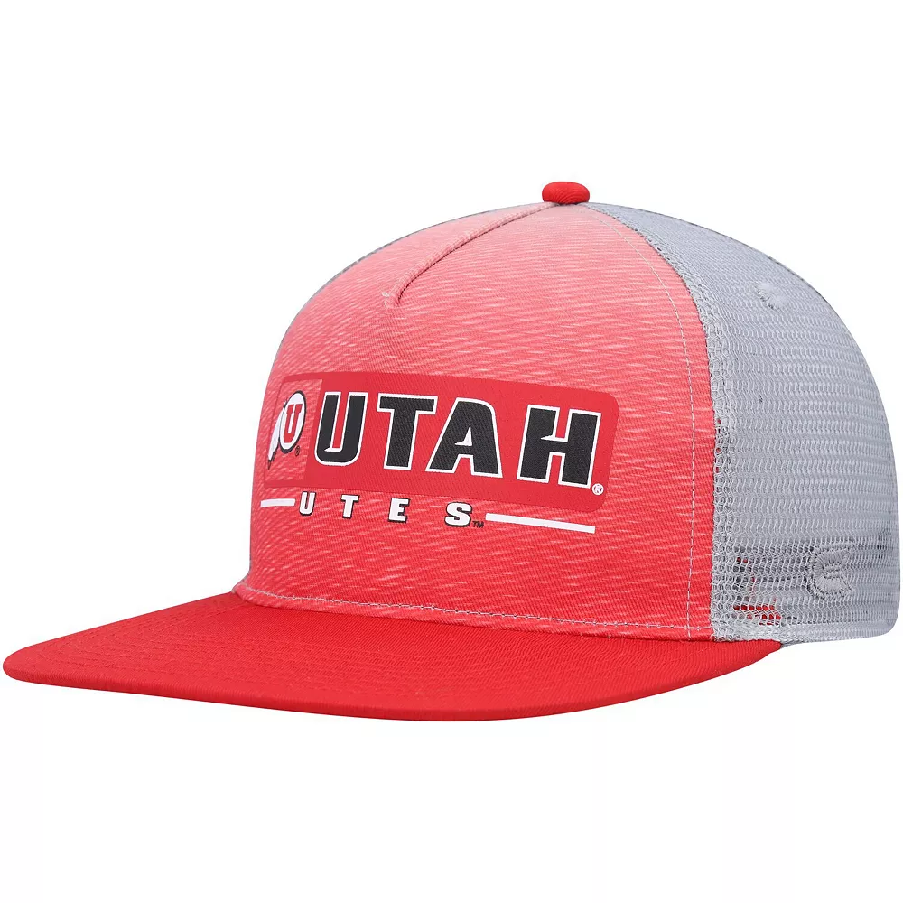 Men's Colosseum Red/Gray Utah Utes Snapback Hat - Image 2