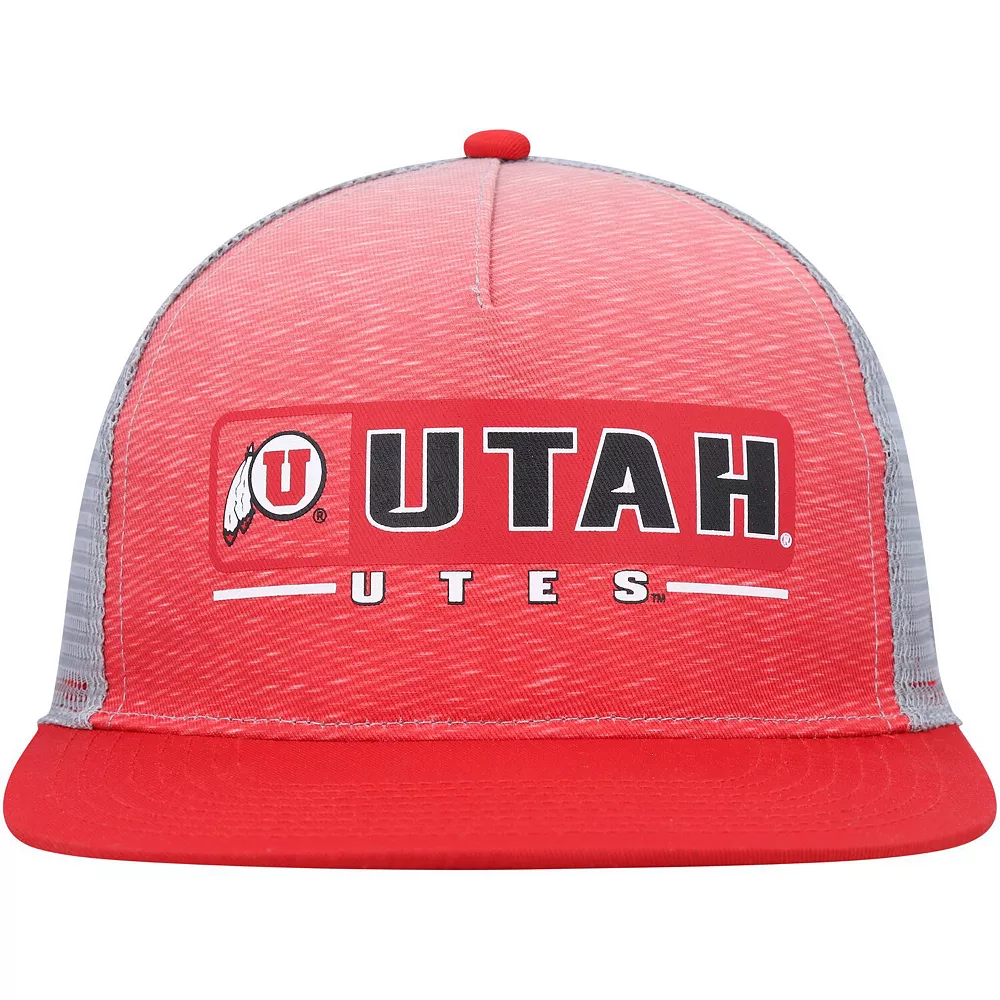 Men's Colosseum Red/Gray Utah Utes Snapback Hat - Image 3