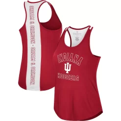 Women's Colosseum Crimson Indiana Hoosiers 10 Days Racerback Scoop Neck Tank Top