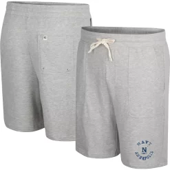 Men's Colosseum Heather Gray Navy Midshipmen Love To Hear This Terry Shorts