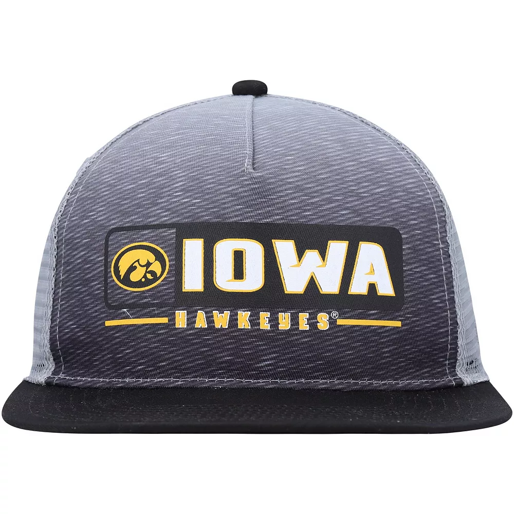 Men's Colosseum Black/Gray Iowa Hawkeyes Snapback Hat - Image 3