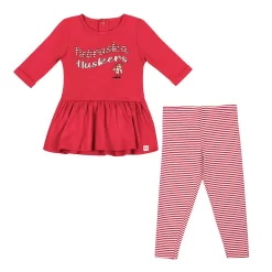 Girls Toddler Colosseum Scarlet Nebraska Huskers Grinch Long Sleeve Top & Leggings Set