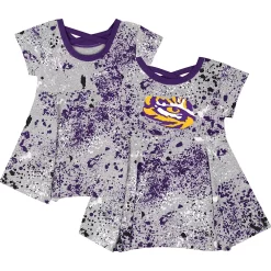 Girls Infant Colosseum Gray LSU Tigers Sweet Pea Dress