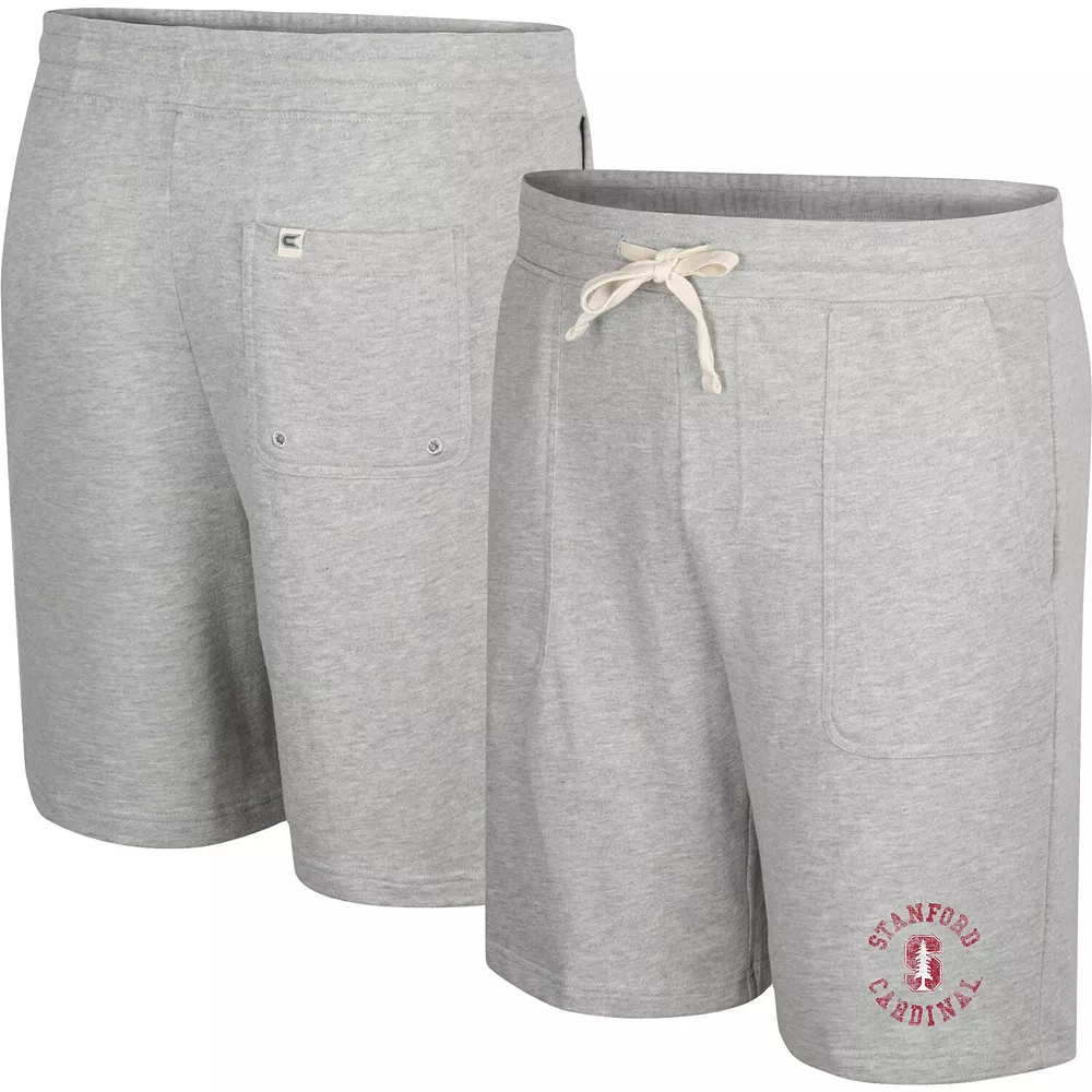 Men's Colosseum Heather Gray Stanford Cardinal Love To Hear This Terry Shorts - Image 2